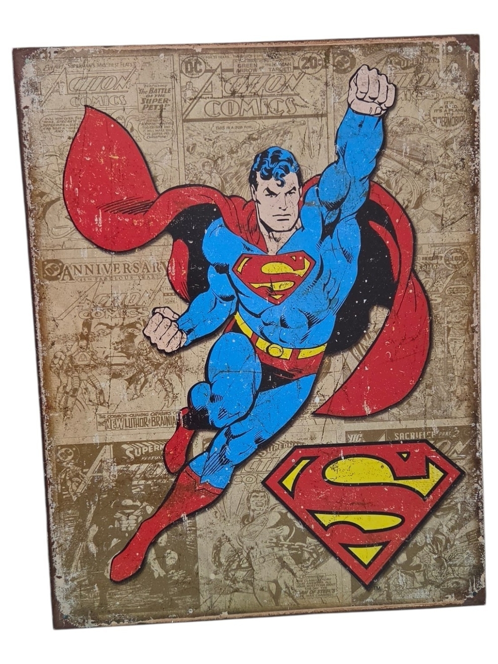 DC Comics Superman Flying Wall Art - Blue, Red, Yellow
